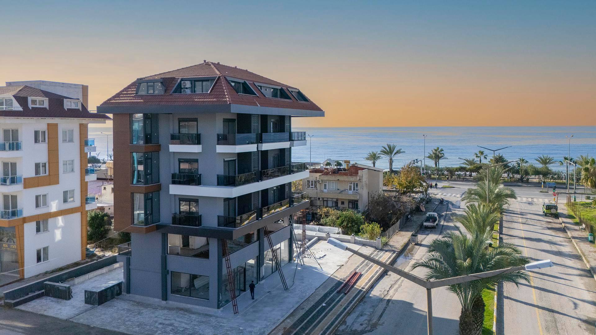 Apartamento de 1 habitación con impresionantes vistas al mar en Kestel, Alanya