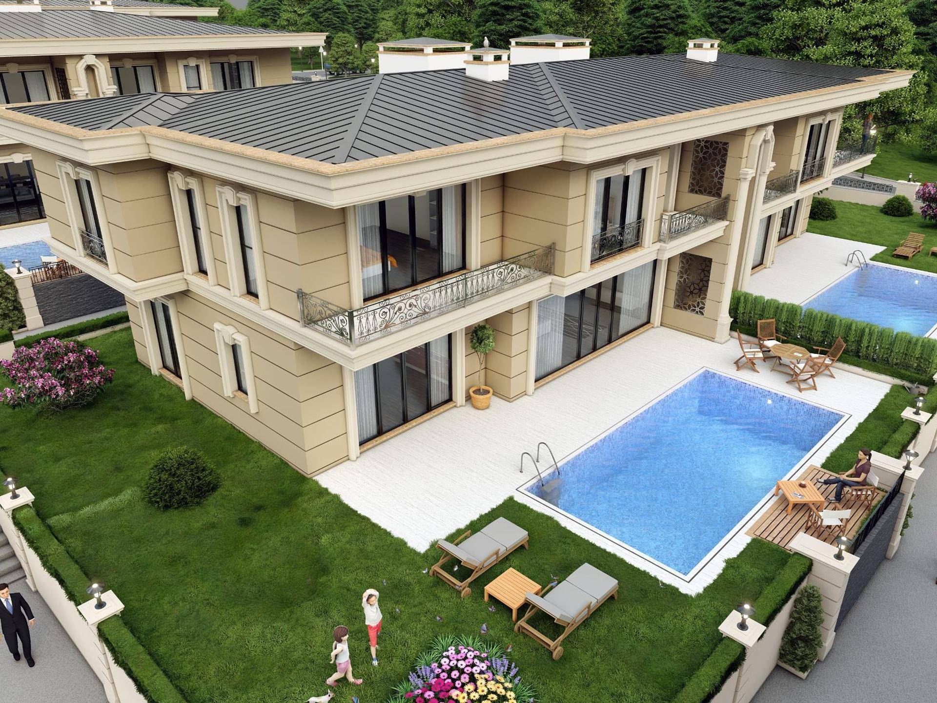 New High class Villas located on the coast of Büyükcekmece