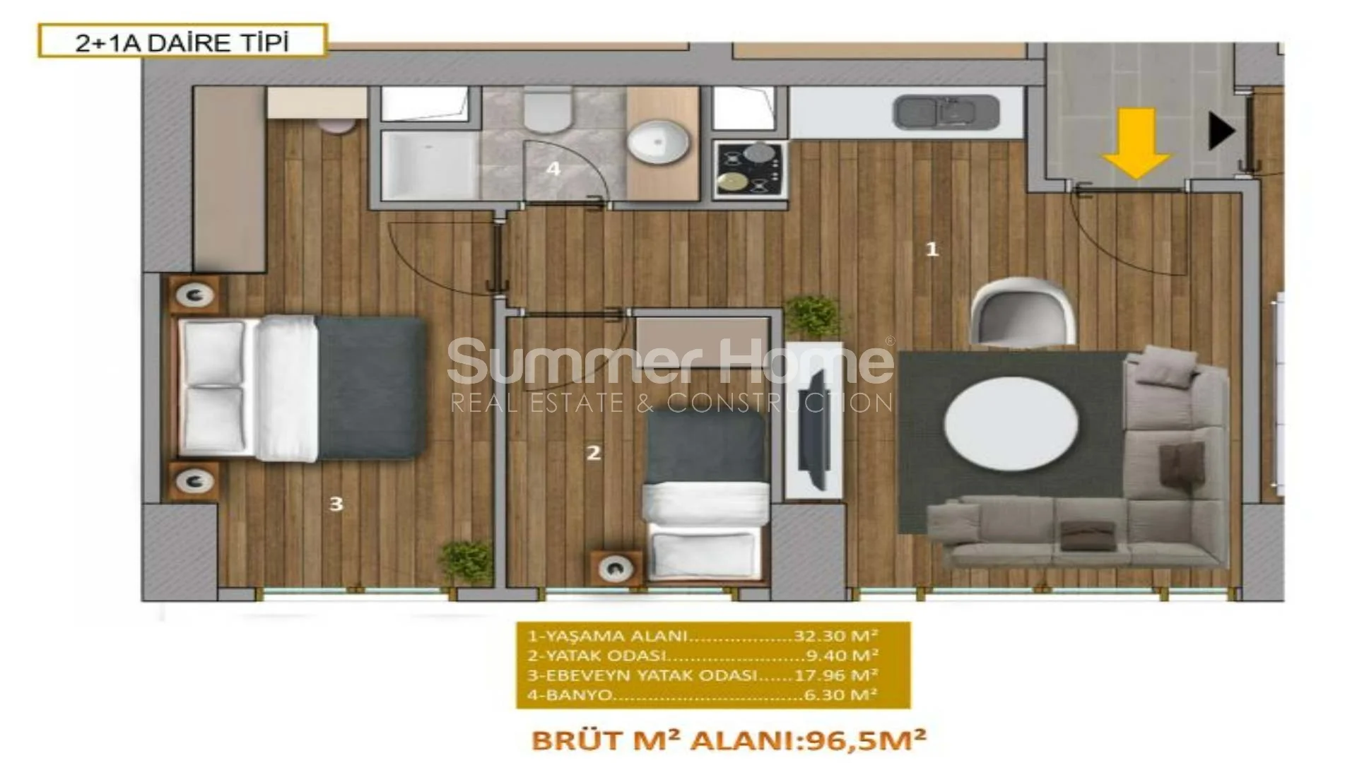 Beautiful Modern Apartments For Sale in Maltepe Istanbul Plan - 1