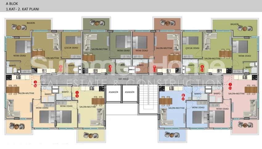 many new apartments in Oba, Alanya Plan - 9