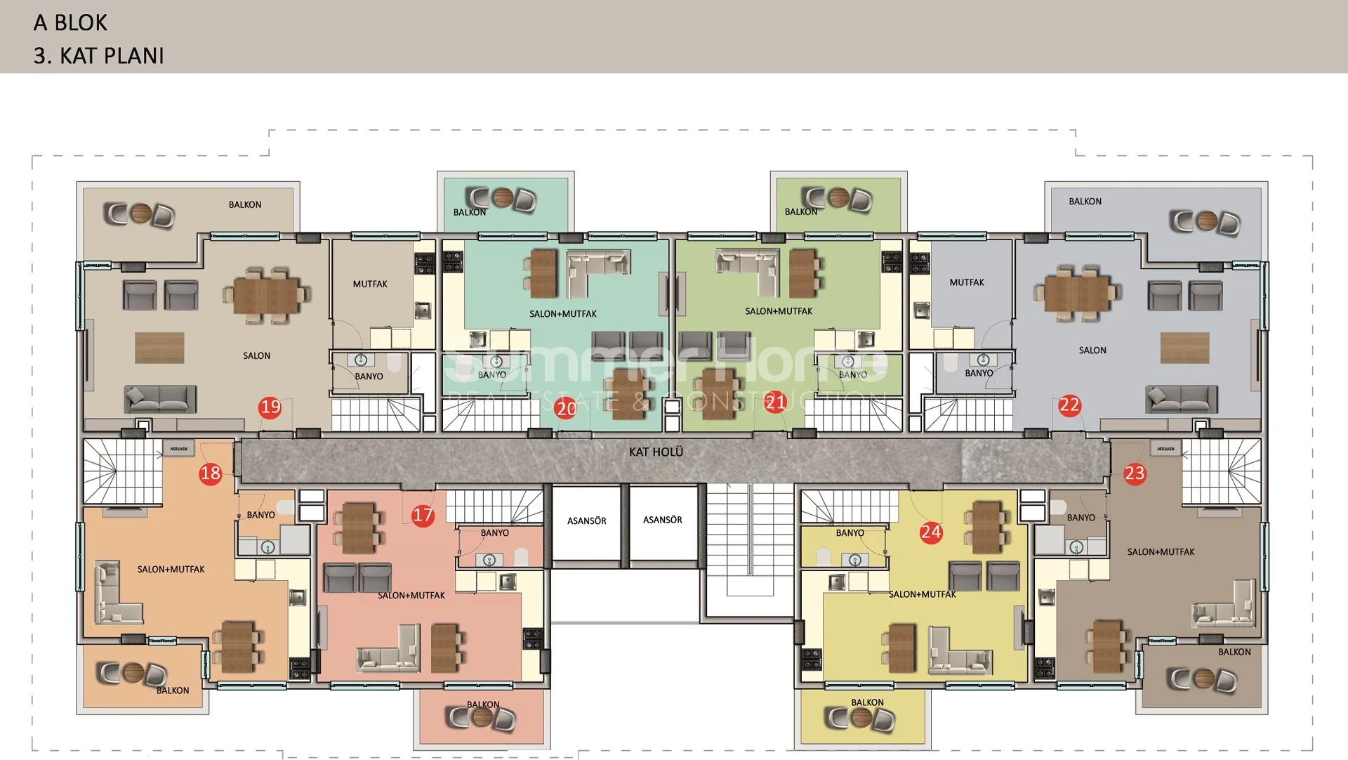 many new apartments in Oba, Alanya Plan - 10
