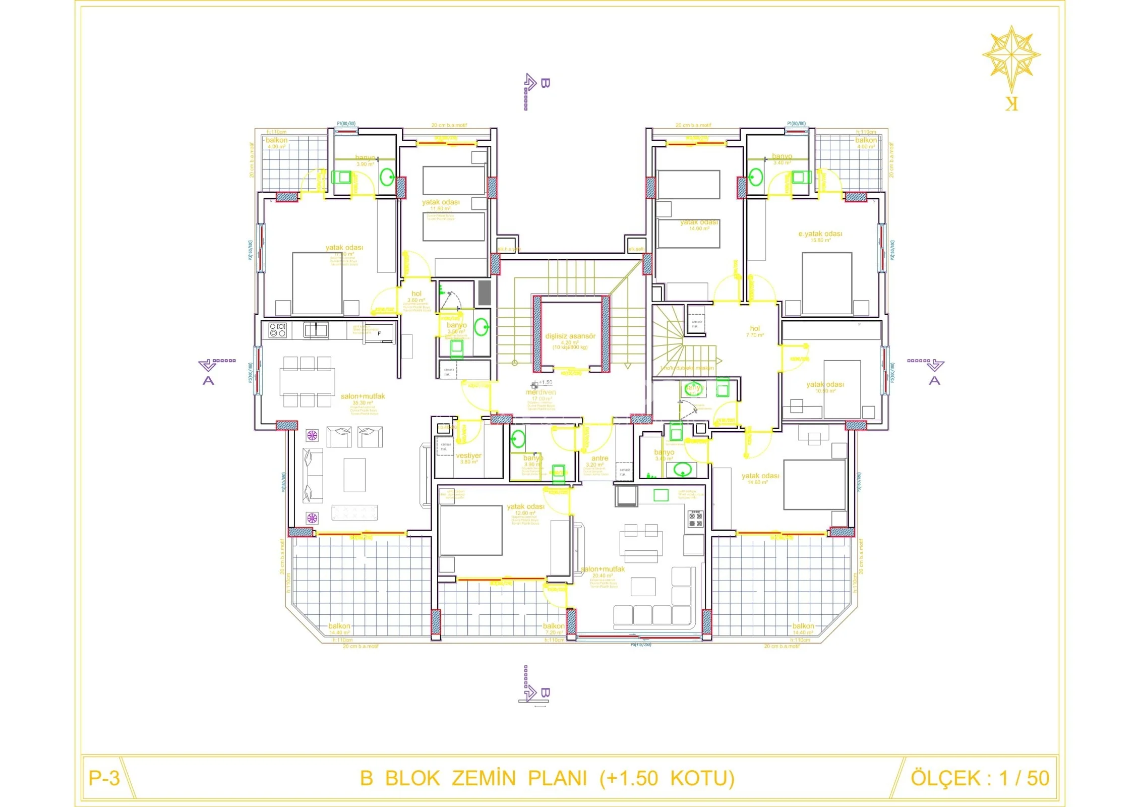 Apartments in open surroundings in Oba Plan - 43