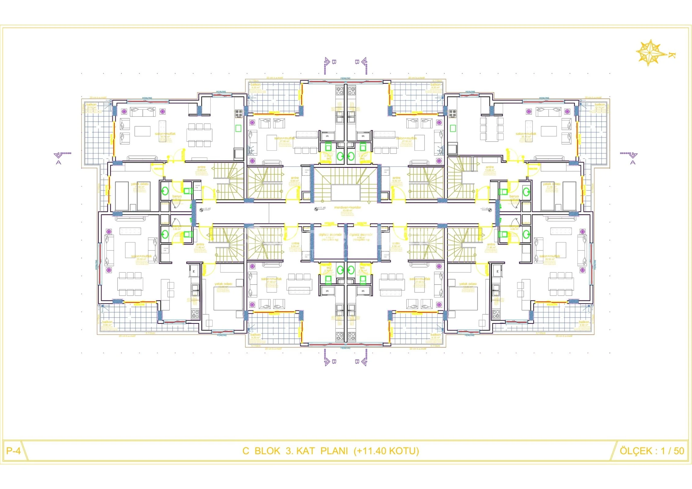Apartments in open surroundings in Oba Plan - 44