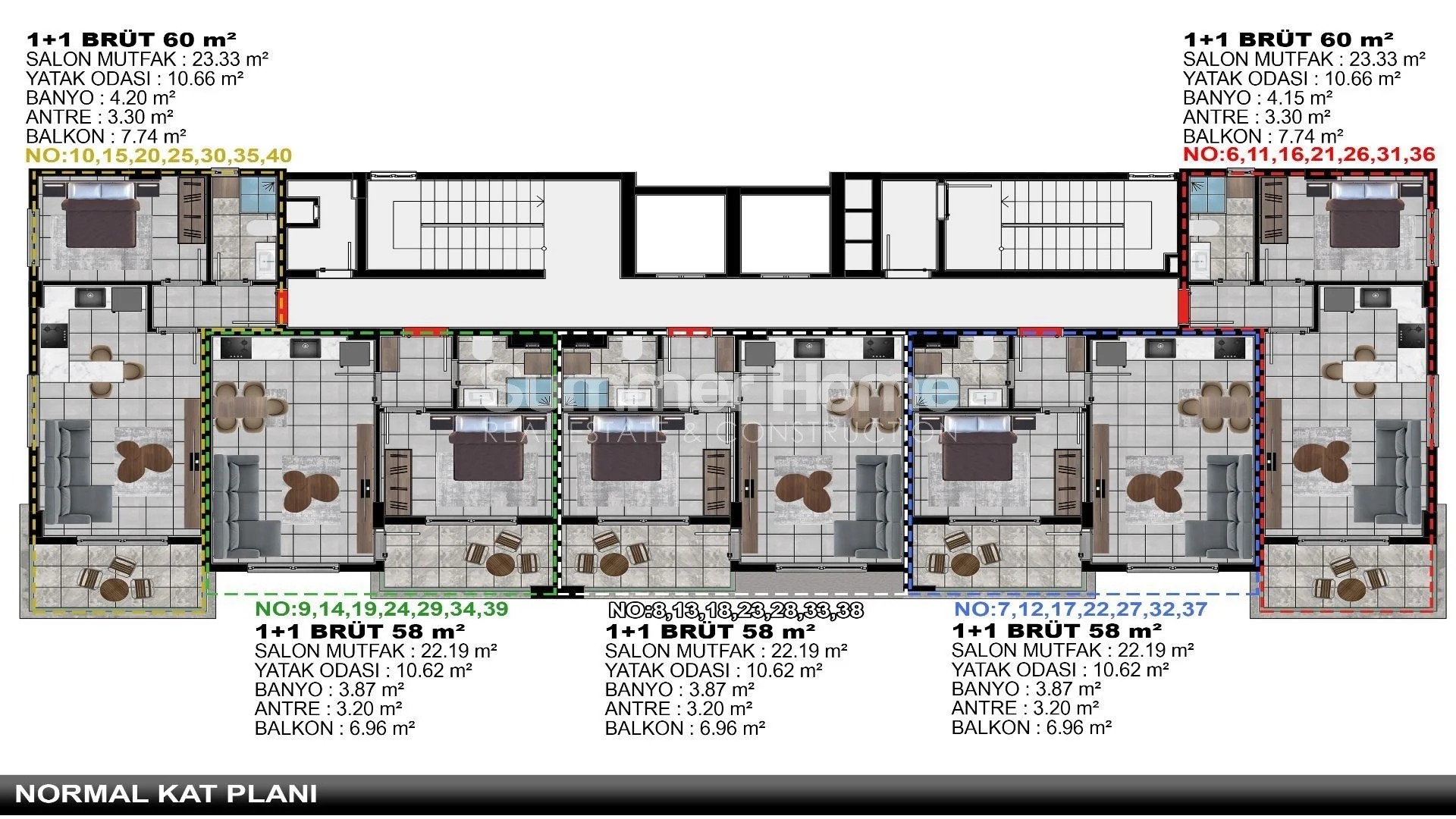Prestigious Duplex Apartments for Sale in Tosmur Plan - 26