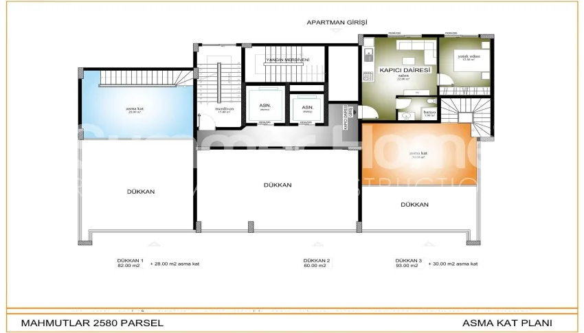 Bijou Apartments for sale in Mahmutlar Plan - 23