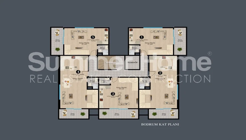 Exquisite apartments for sale in Buyukhasbahce Plan - 22