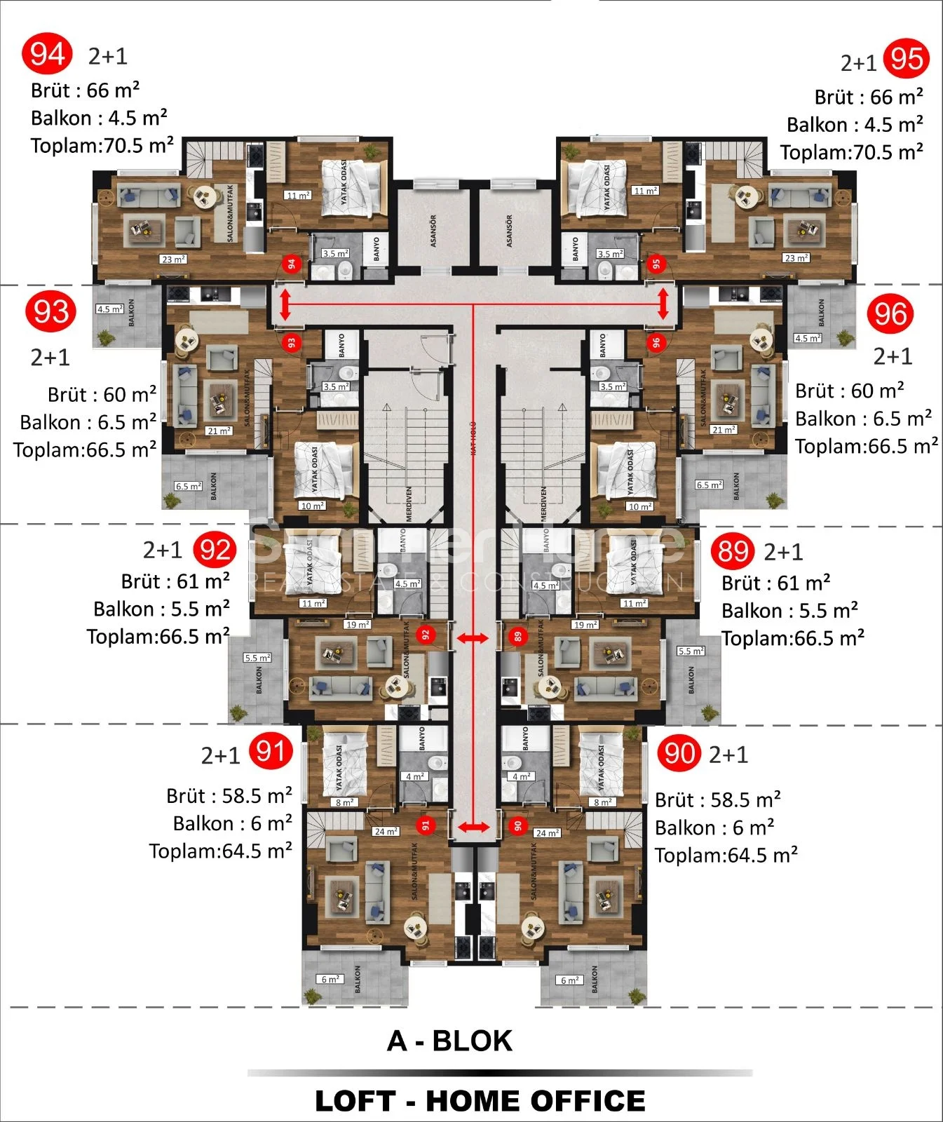 Five-Star Quality Apartments in Mahmutlar Plan - 37