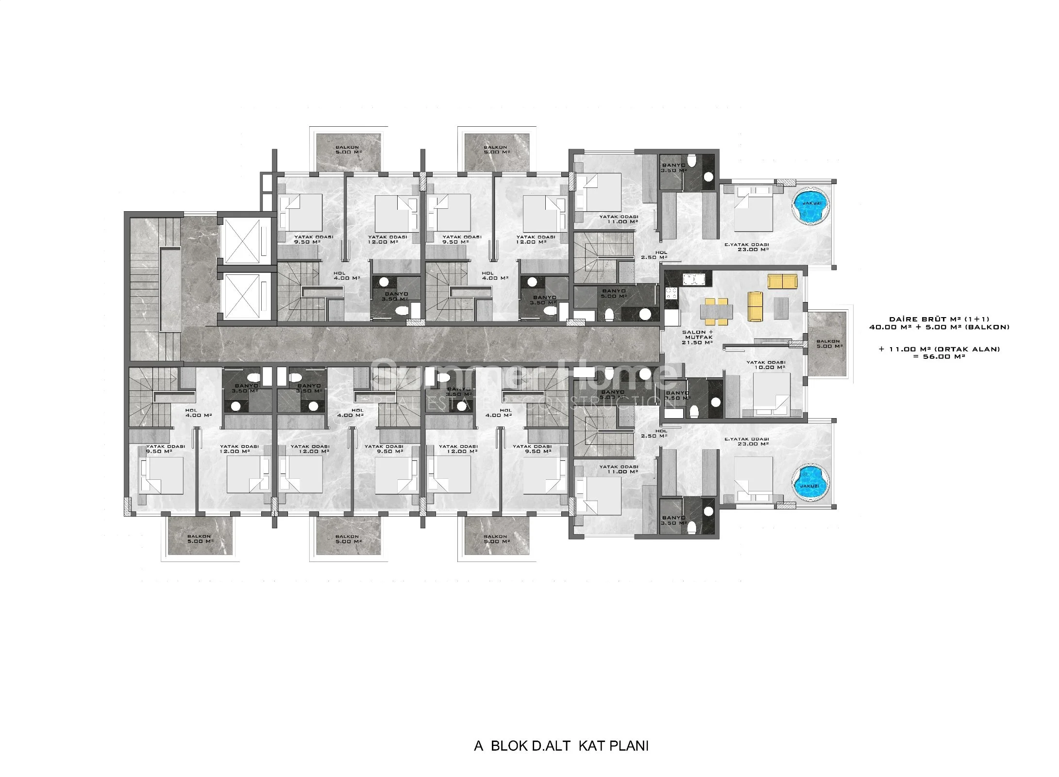 Luxuriöse Anlage mit dem größten Infinity-Pool in Kestel, Alanya Plan - 12