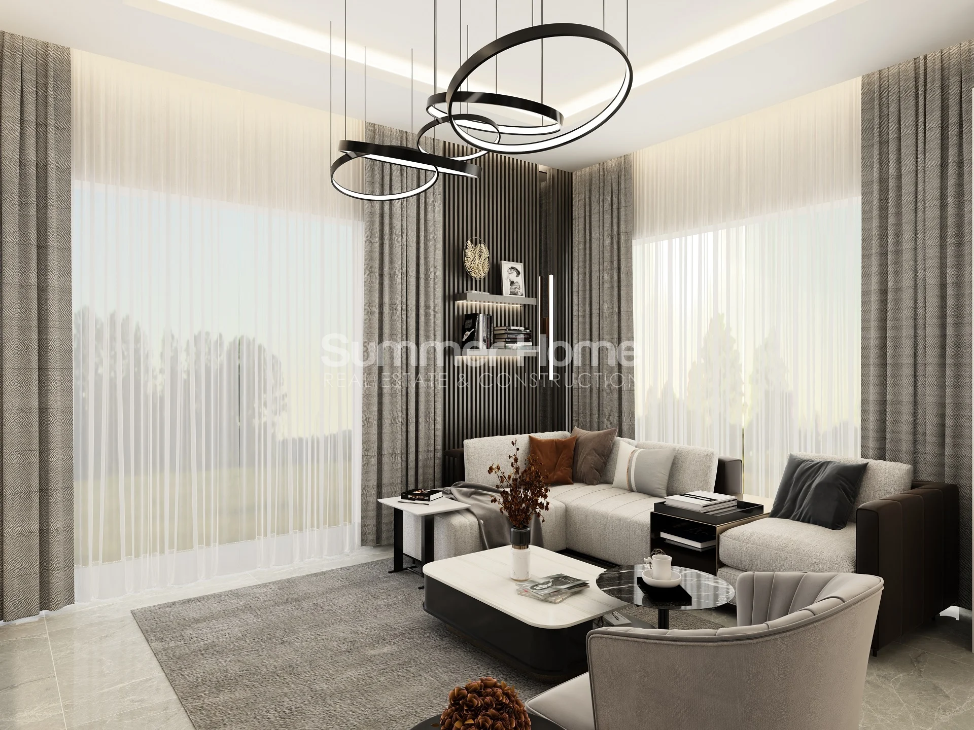 Appartements de luxe au design élégant à Kargicak interior - 12