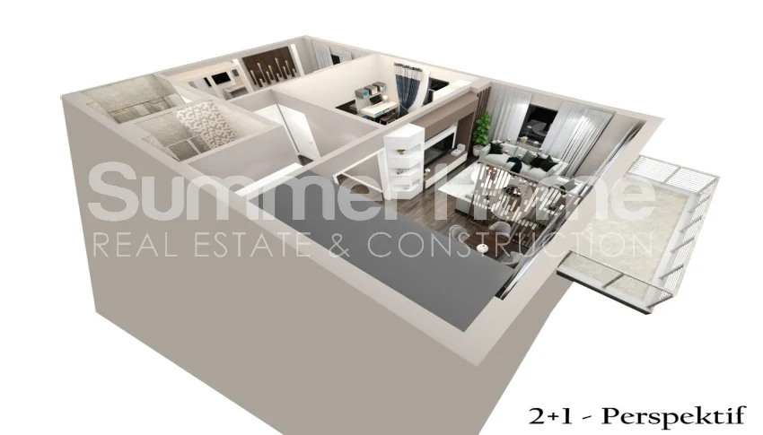 Apartments with sea view in a luxurious complex in Demirtas Interior - 23