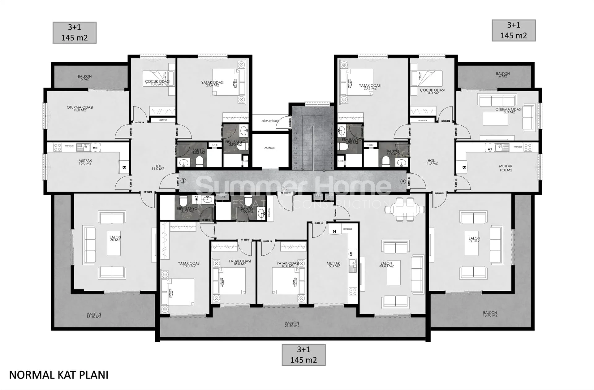 Apartamente me stil në rrethinë natyrore në Oba plan - 18