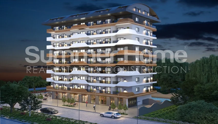 Residentieel complex met appartementen met zeezicht te koop in Mahmutlar, Alanya