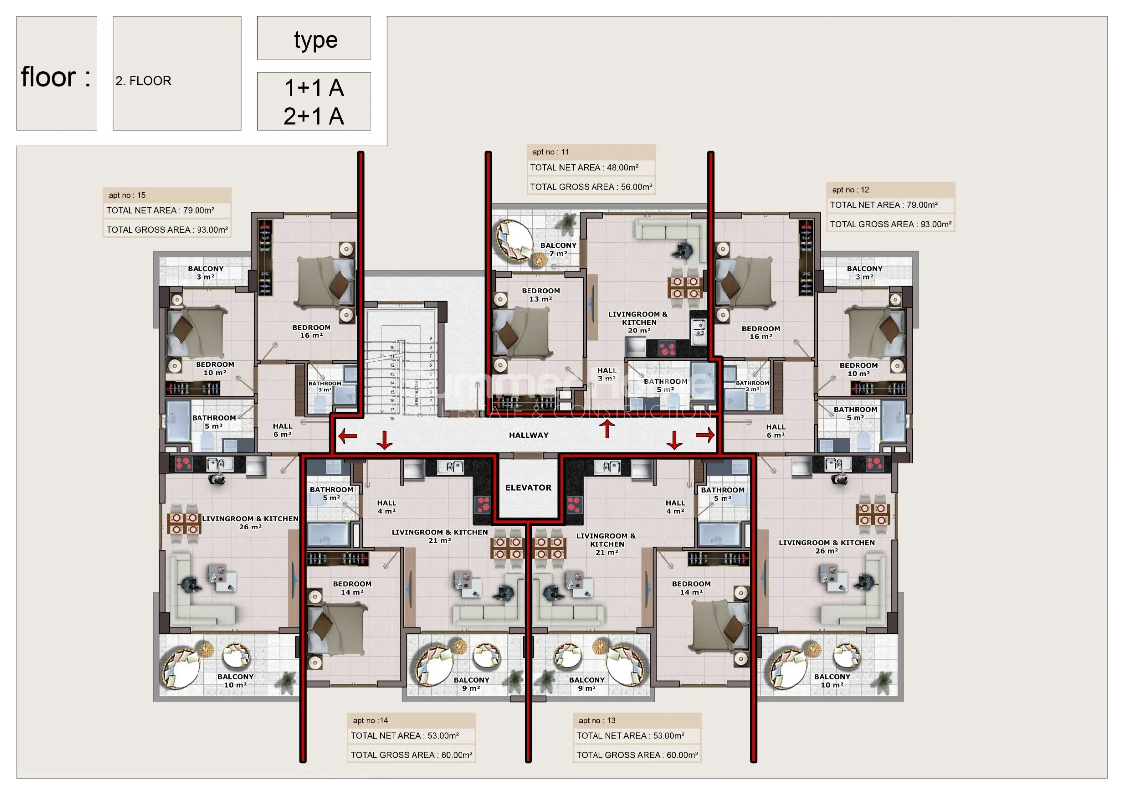 Compact yet Cosy apartments in Mahmutlar centre Plan - 12