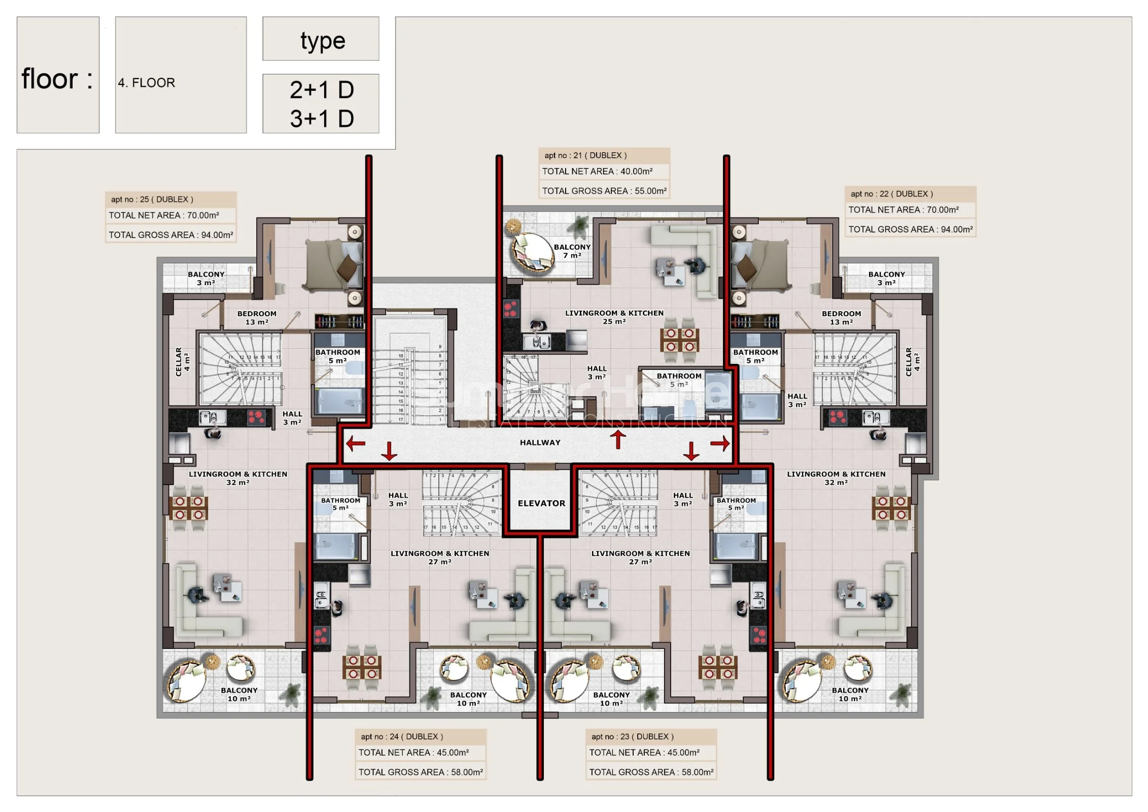 Compact yet Cosy apartments in Mahmutlar centre Plan - 14
