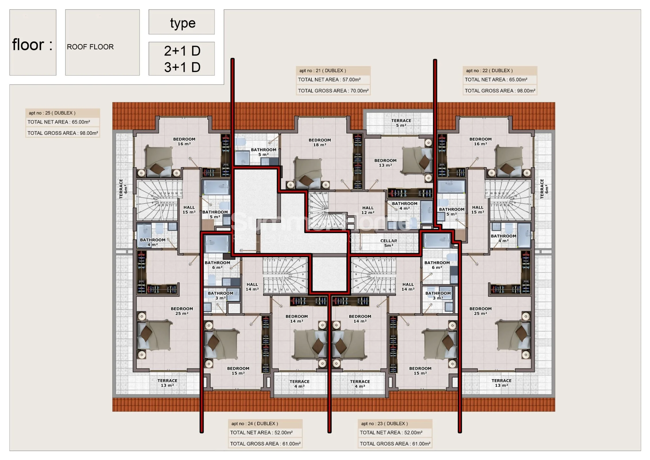 Compact yet Cosy apartments in Mahmutlar centre Plan - 16