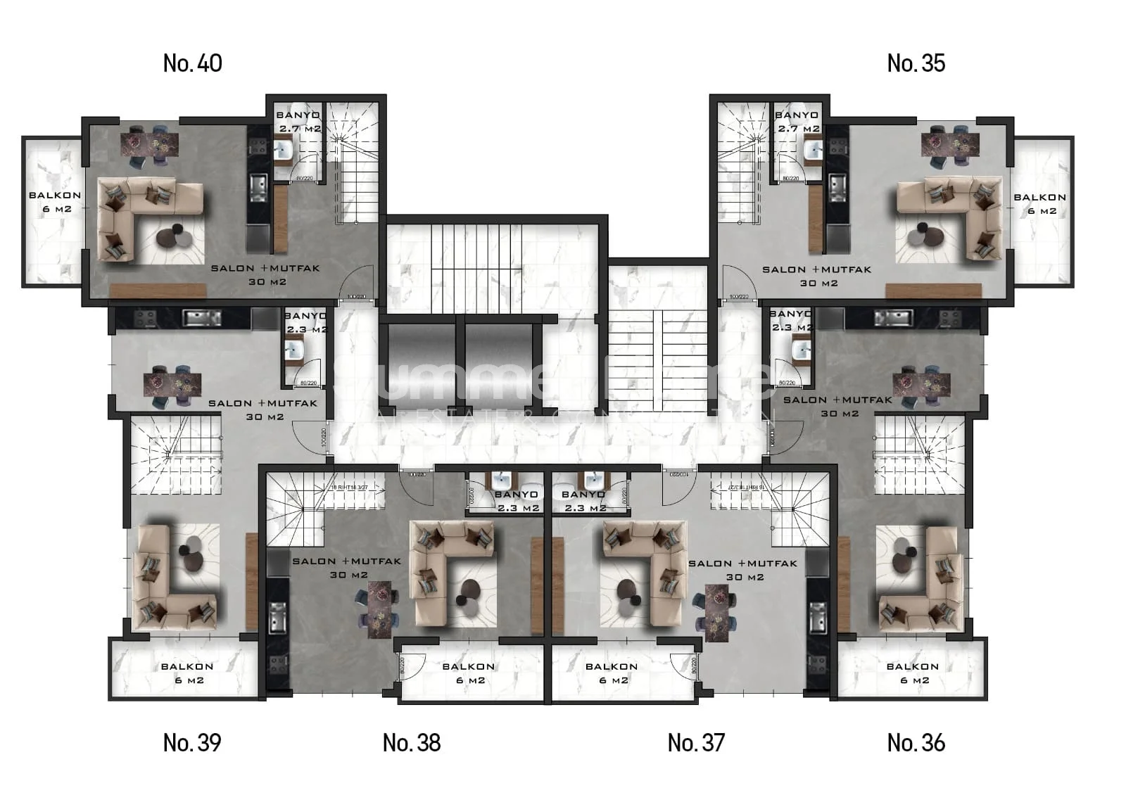 Exquisit gestaltete Apartments in Demirtas Plan - 28