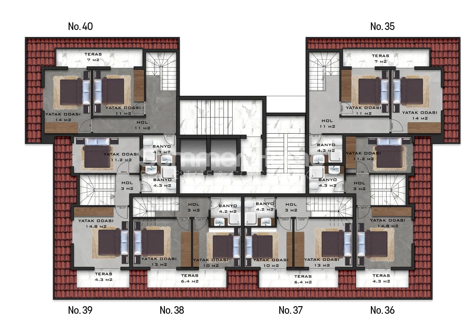 Exquisit gestaltete Apartments in Demirtas Plan - 29