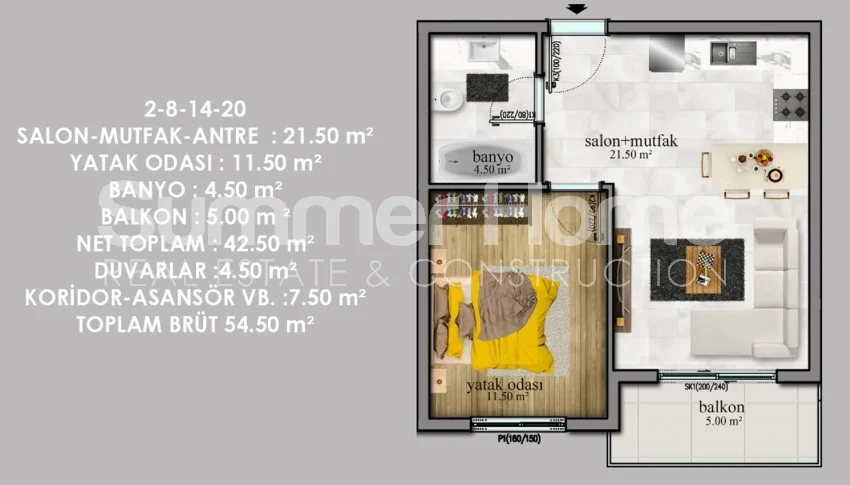 Appartements sophistiqués disponibles à Payallar plan - 19