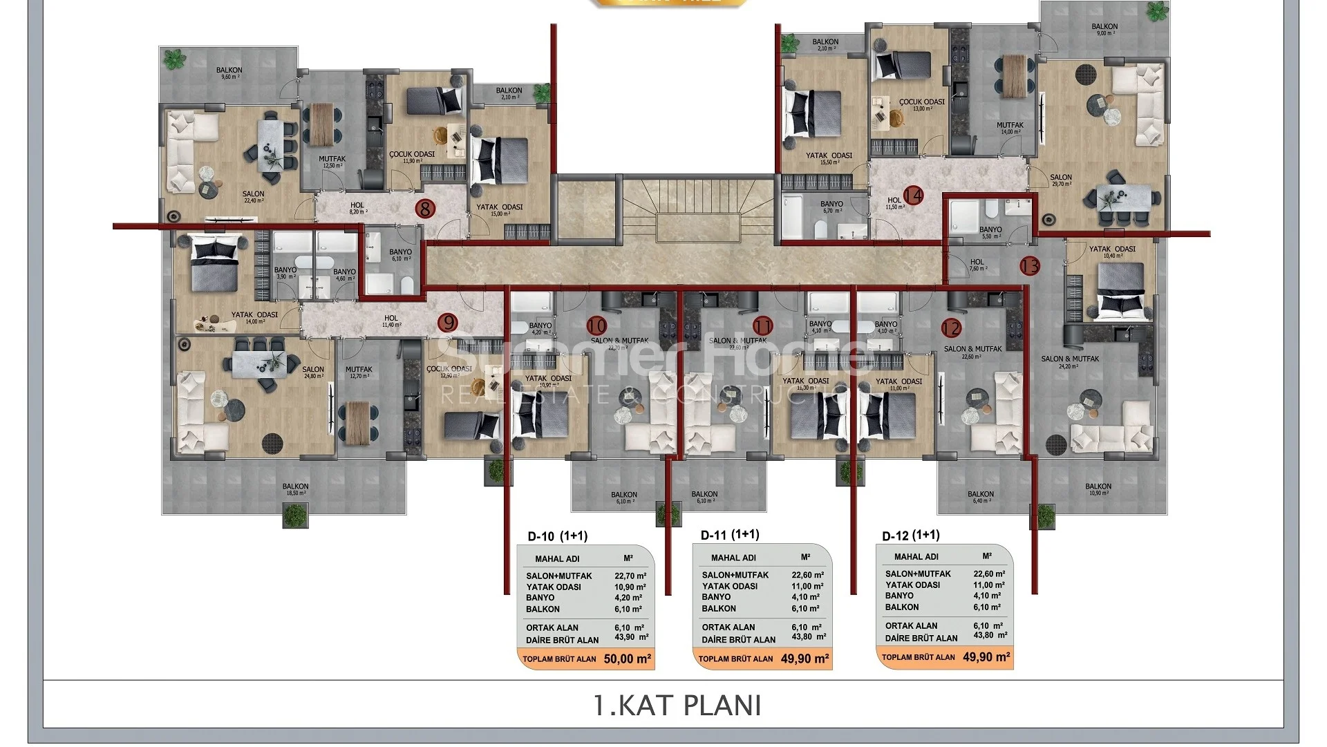 Apartamente moderne për shitje në Obën rurale plan - 5