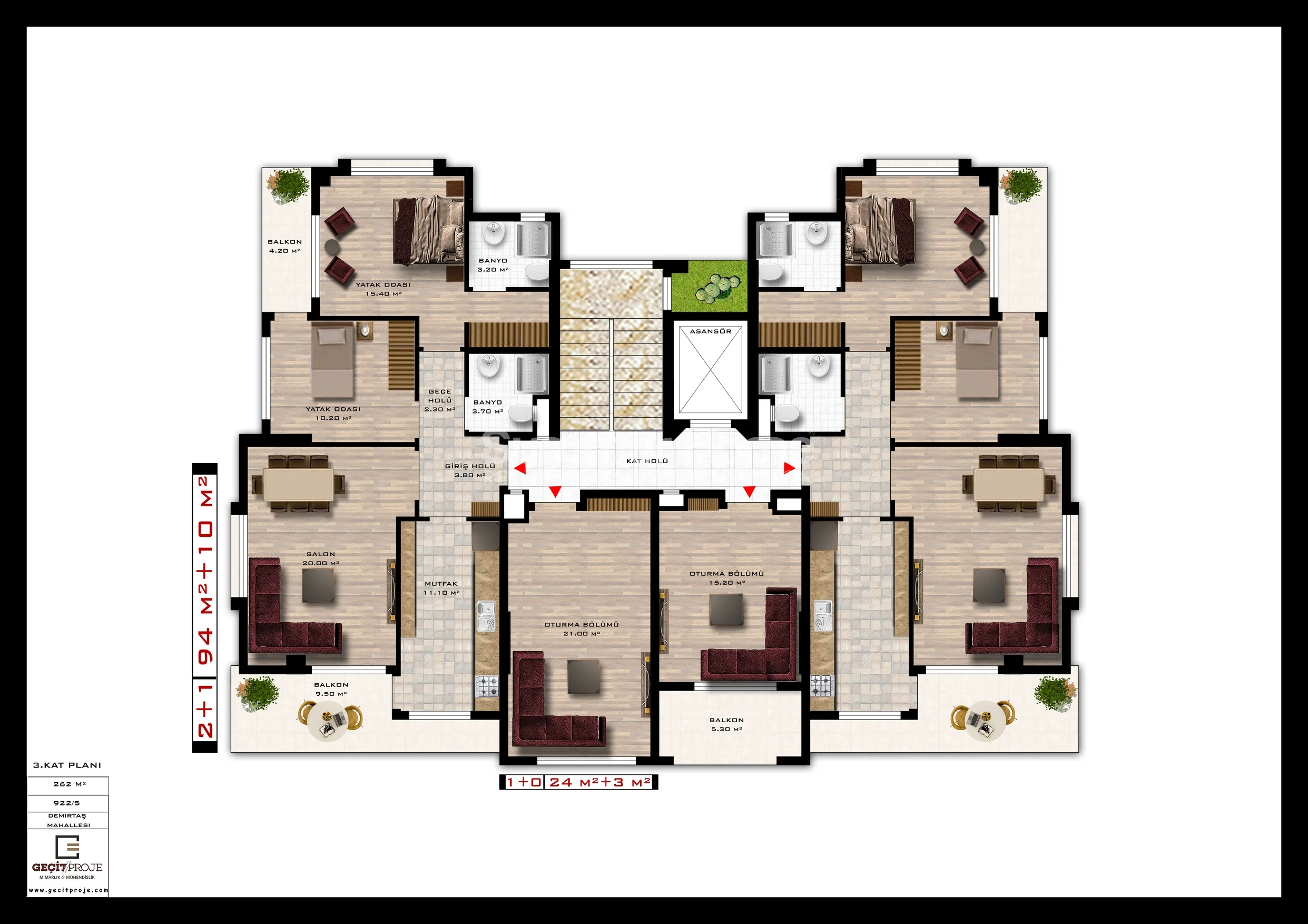 Modern Apartments in Rural Demirtas Plan - 34