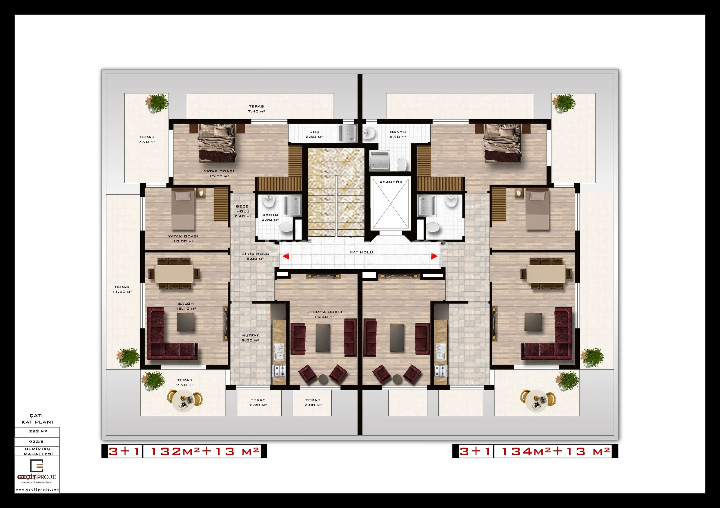 Modern Apartments in Rural Demirtas Plan - 35