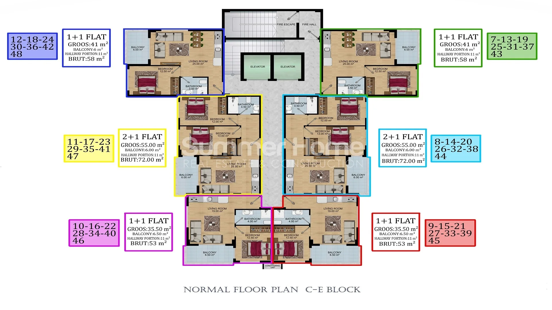 Goedkope moderne appartementen in Avsallar plan - 17