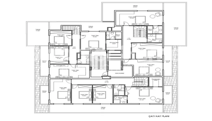 Contemporary Apartments in Konakli Plan - 22