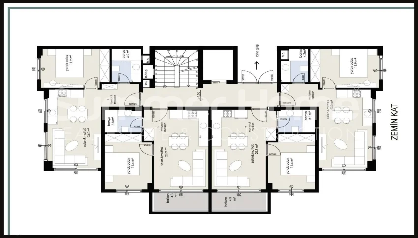 Appartements de luxe de style boutique dans la belle ville d'Avsallar Plan - 22