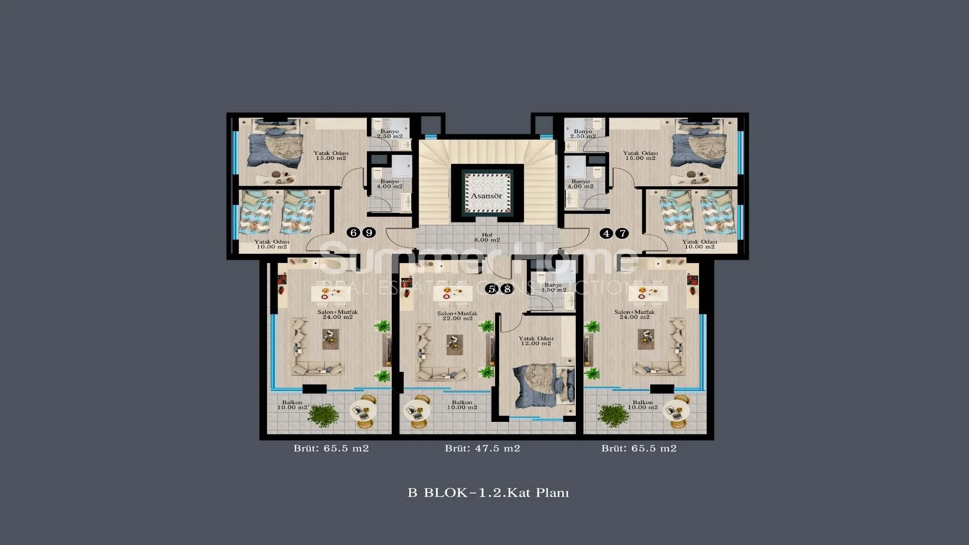 Appartements de prestige dans un complexe de luxe à Kargicak plan - 20