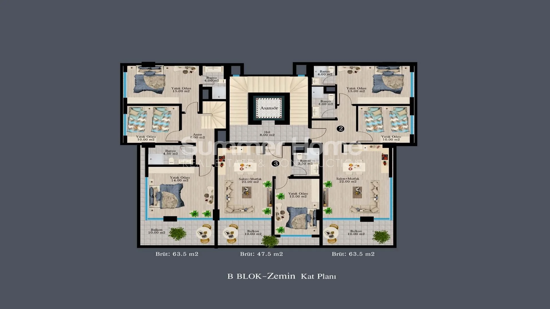 Appartements de prestige dans un complexe de luxe à Kargicak plan - 24