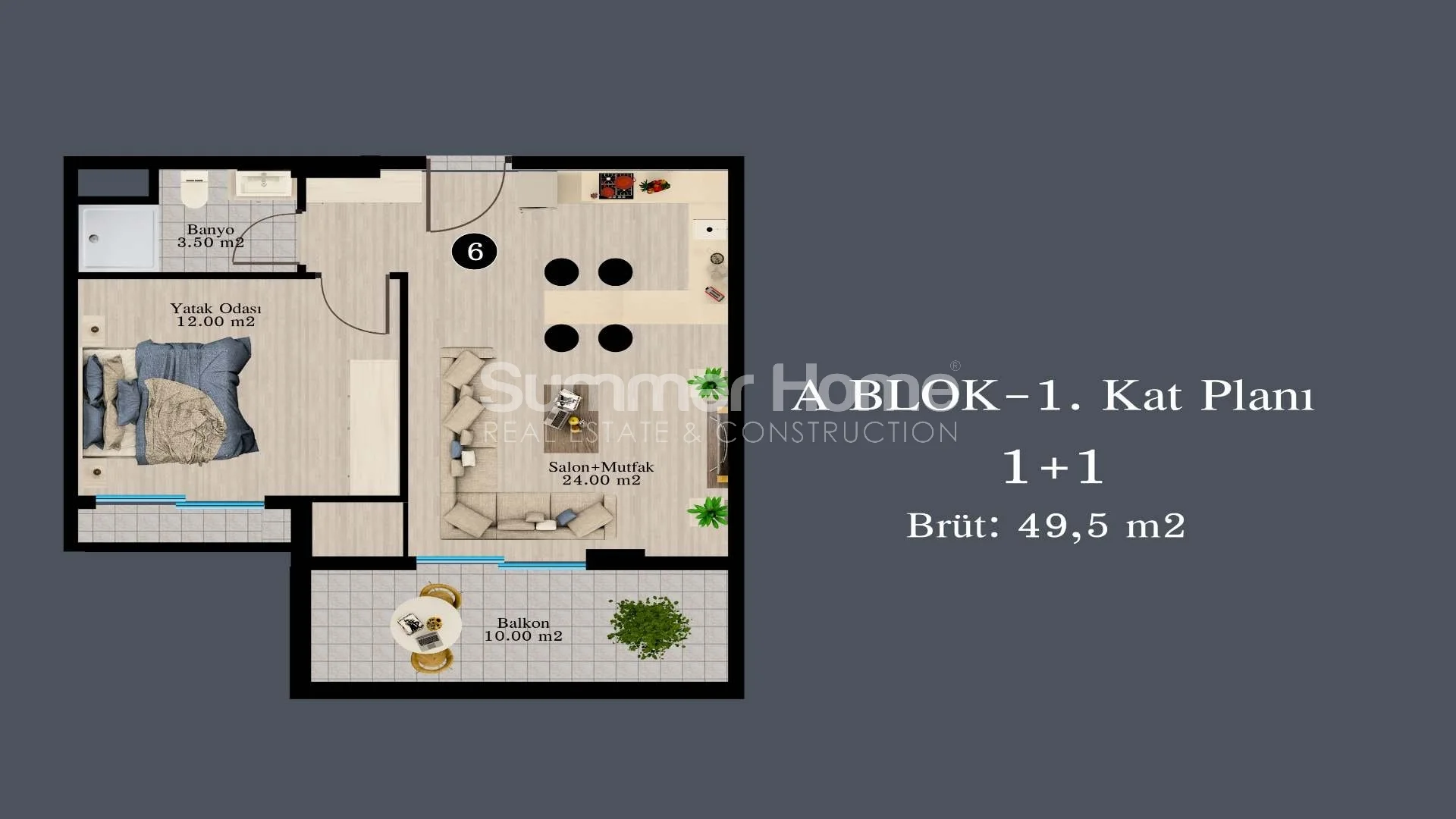 Prestigious Apartments in Luxury Complex in Kargicak Plan - 26
