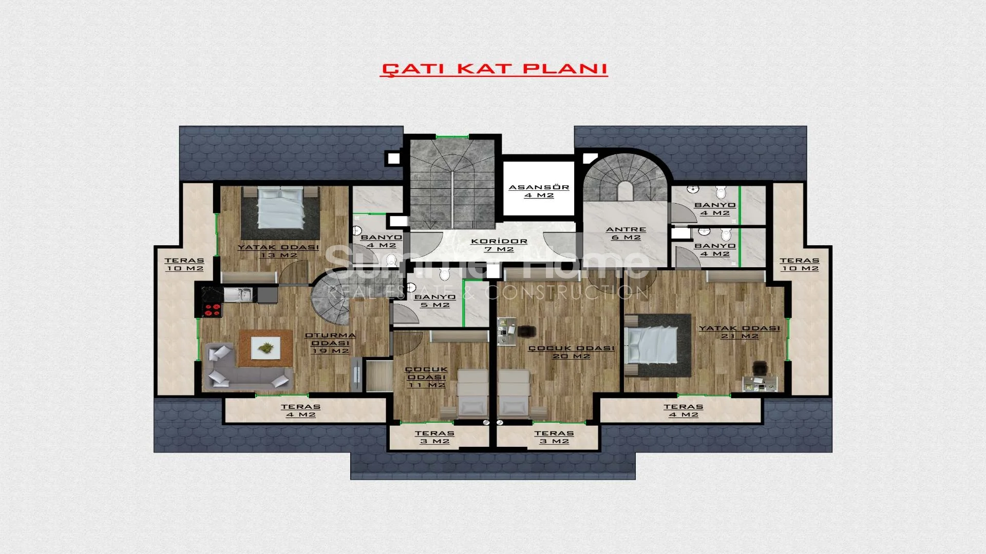 Modern Duplex Apartments For Sale in Cikcilli Plan - 7