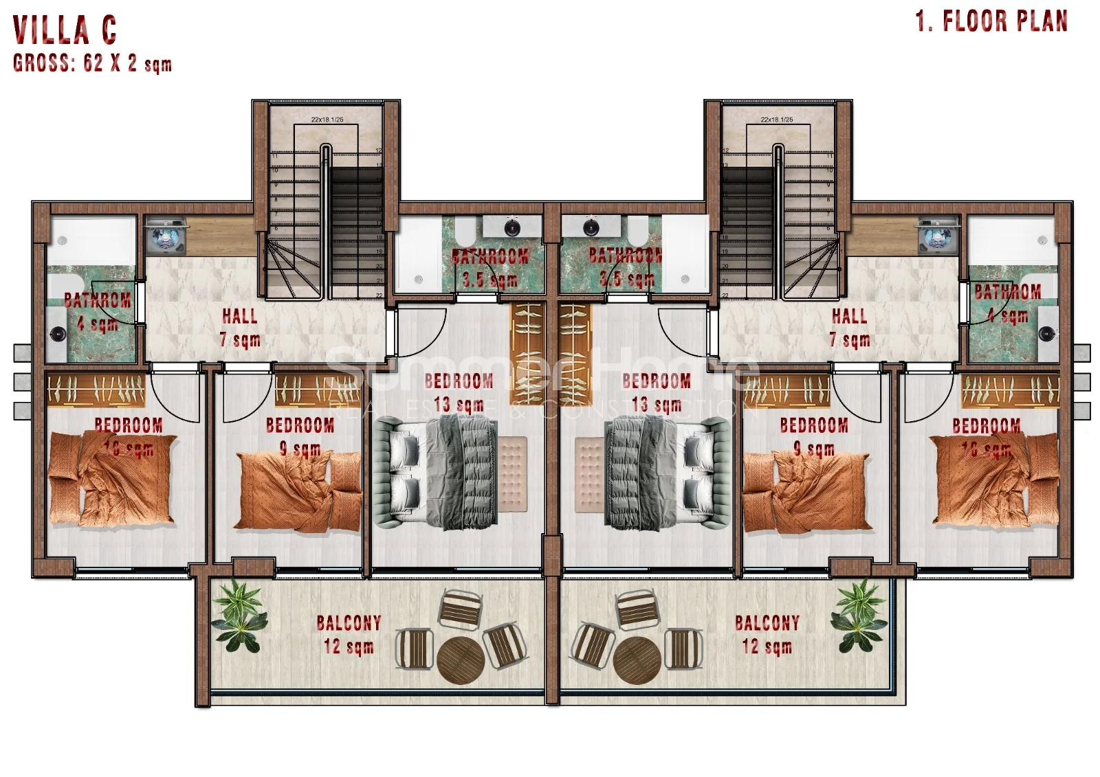 Premium-Class Contemporary Villas in Tepe Plan - 36