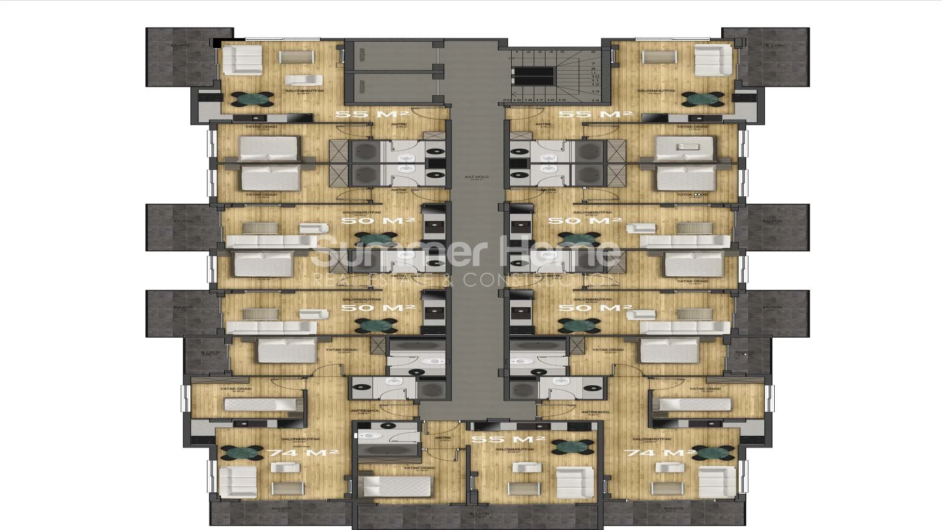Extraordinary New Apartments for sale in Kargicak Plan - 29