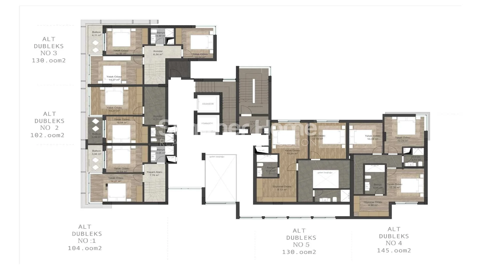 Modern & Chic Apartments in Avsallar Plan - 33