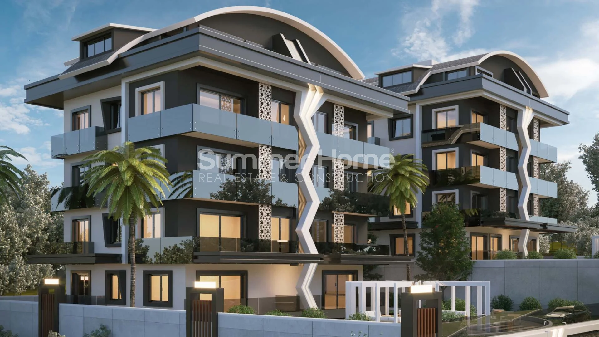 Ultra-luxe duplex-appartementen met vier slaapkamers. zwembad en tuinen. Panoramisch uitzicht over Alanya general - 8