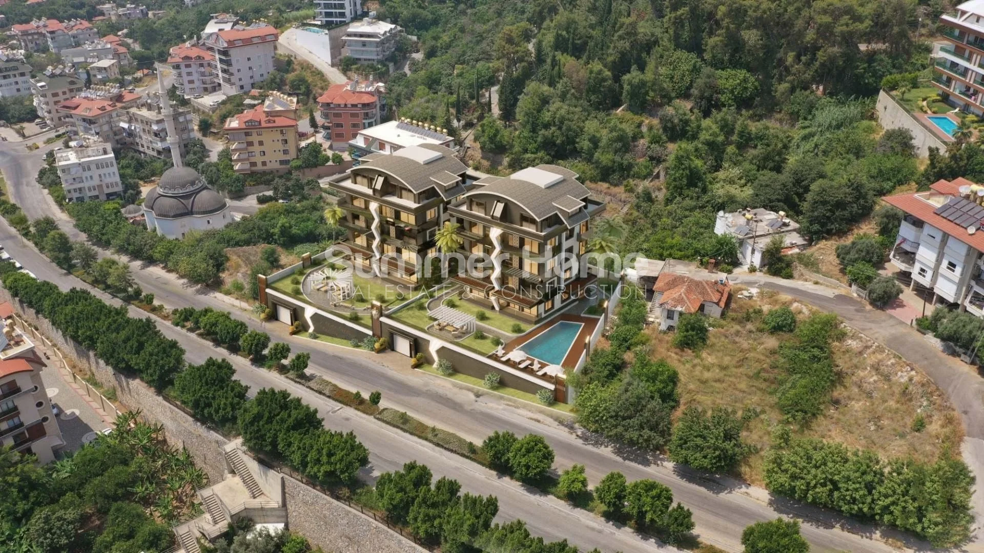 Ultra-luxe duplex-appartementen met vier slaapkamers. zwembad en tuinen. Panoramisch uitzicht over Alanya general - 1