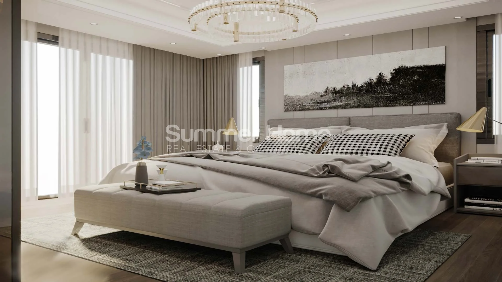 Ultra-luxe duplex-appartementen met vier slaapkamers. zwembad en tuinen. Panoramisch uitzicht over Alanya interior - 13