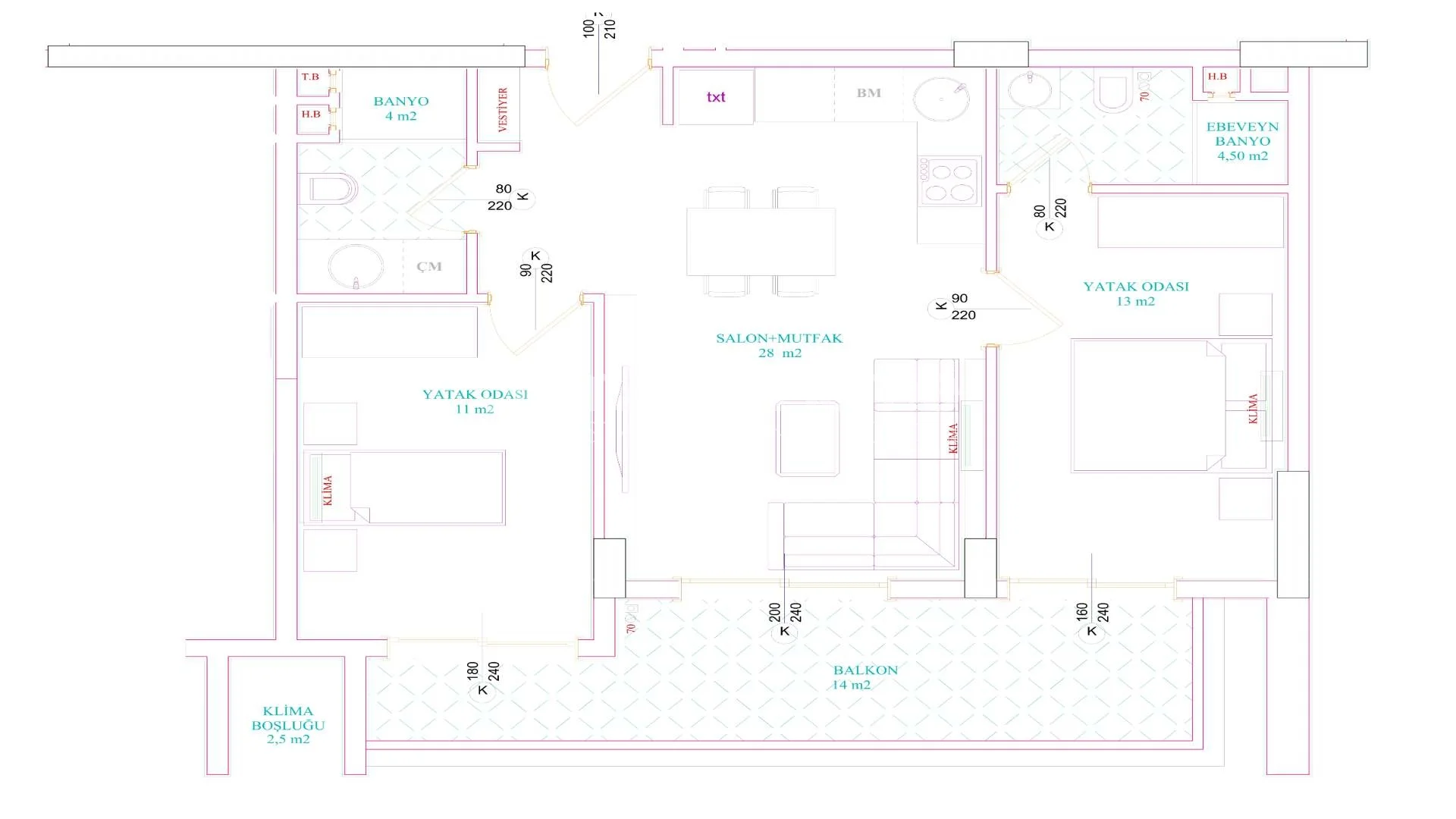 Atemberaubende Apartments mit Meerblick in Avsallar Plan - 28