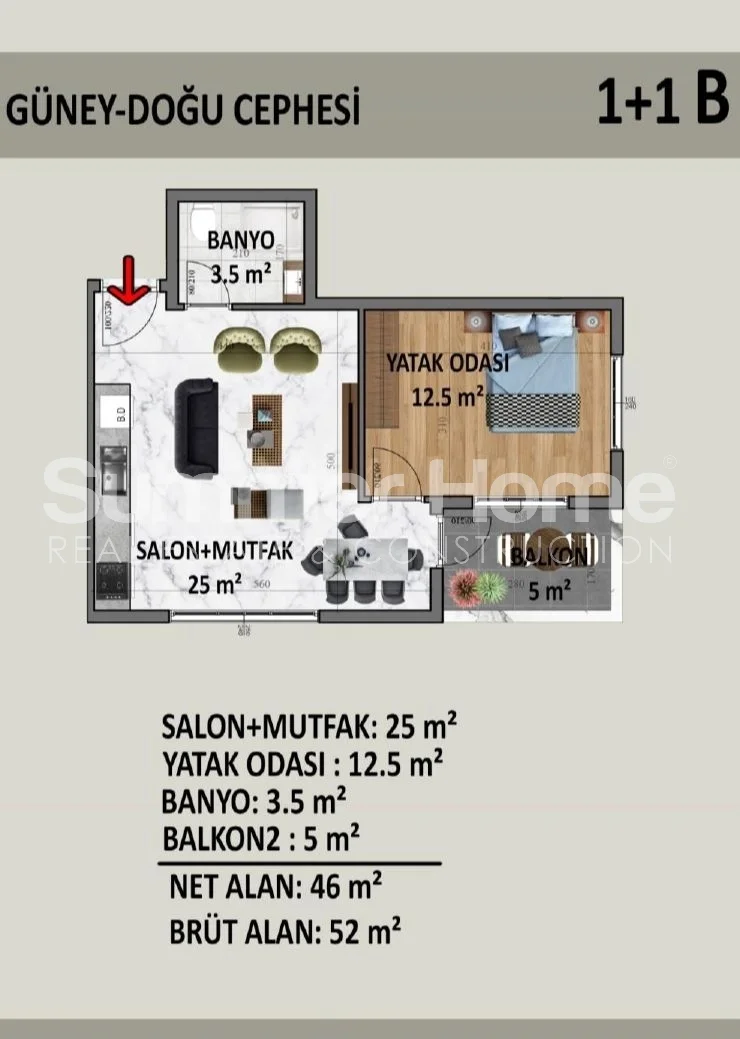 Gorgeous, Modern Apartments in Downtown Alanya Plan - 24