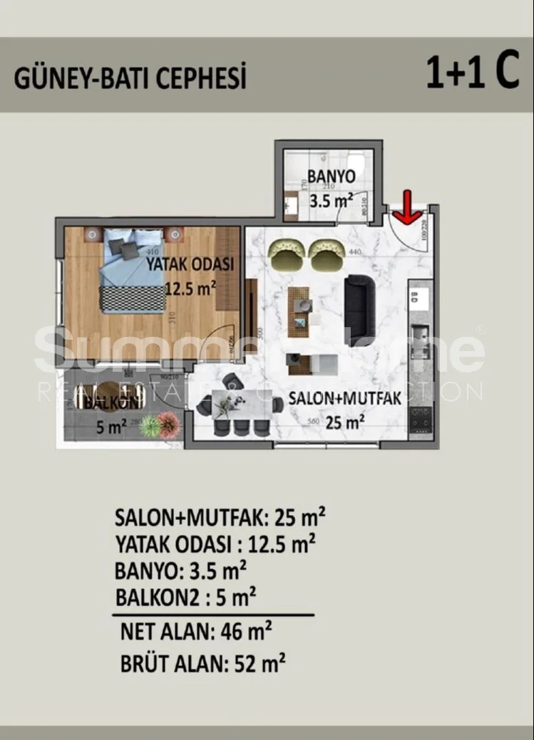 Gorgeous, Modern Apartments in Downtown Alanya Plan - 25