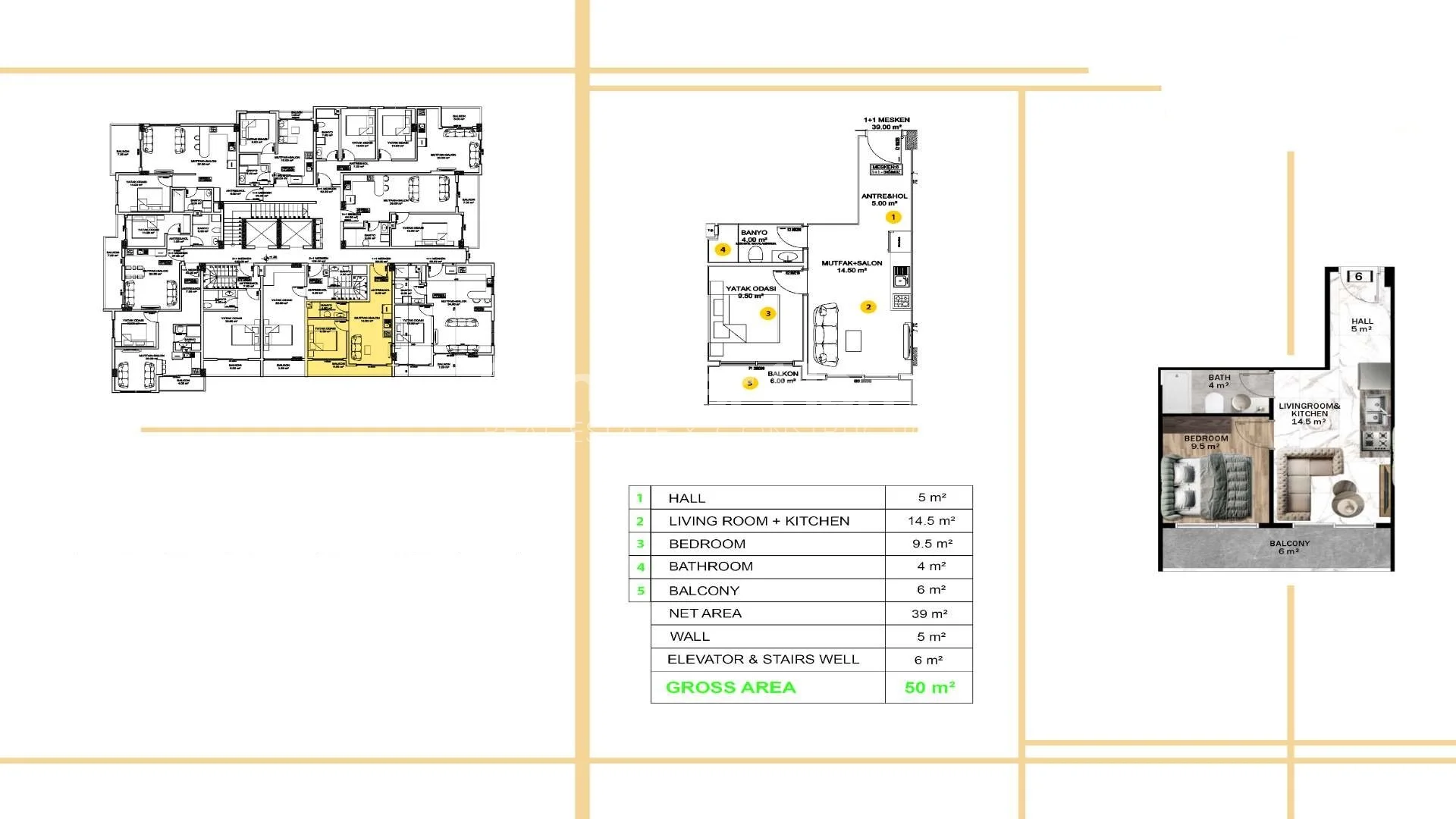 Appartements attrayants dans le centre d'Alanya plan - 18