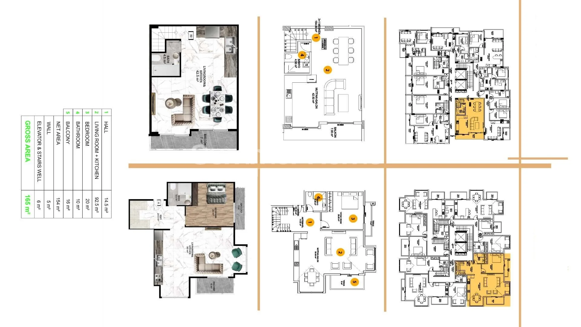 Appartements attrayants dans le centre d'Alanya plan - 23