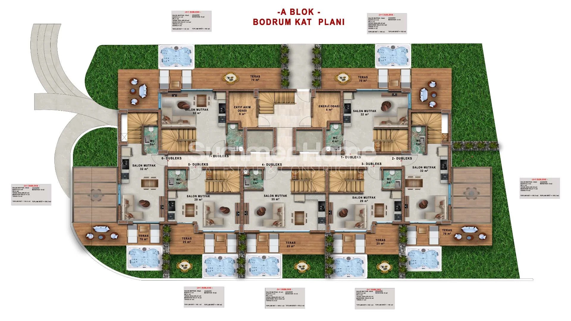 Exquisite Sea View Apartments For Sale in Turkler Plan - 48