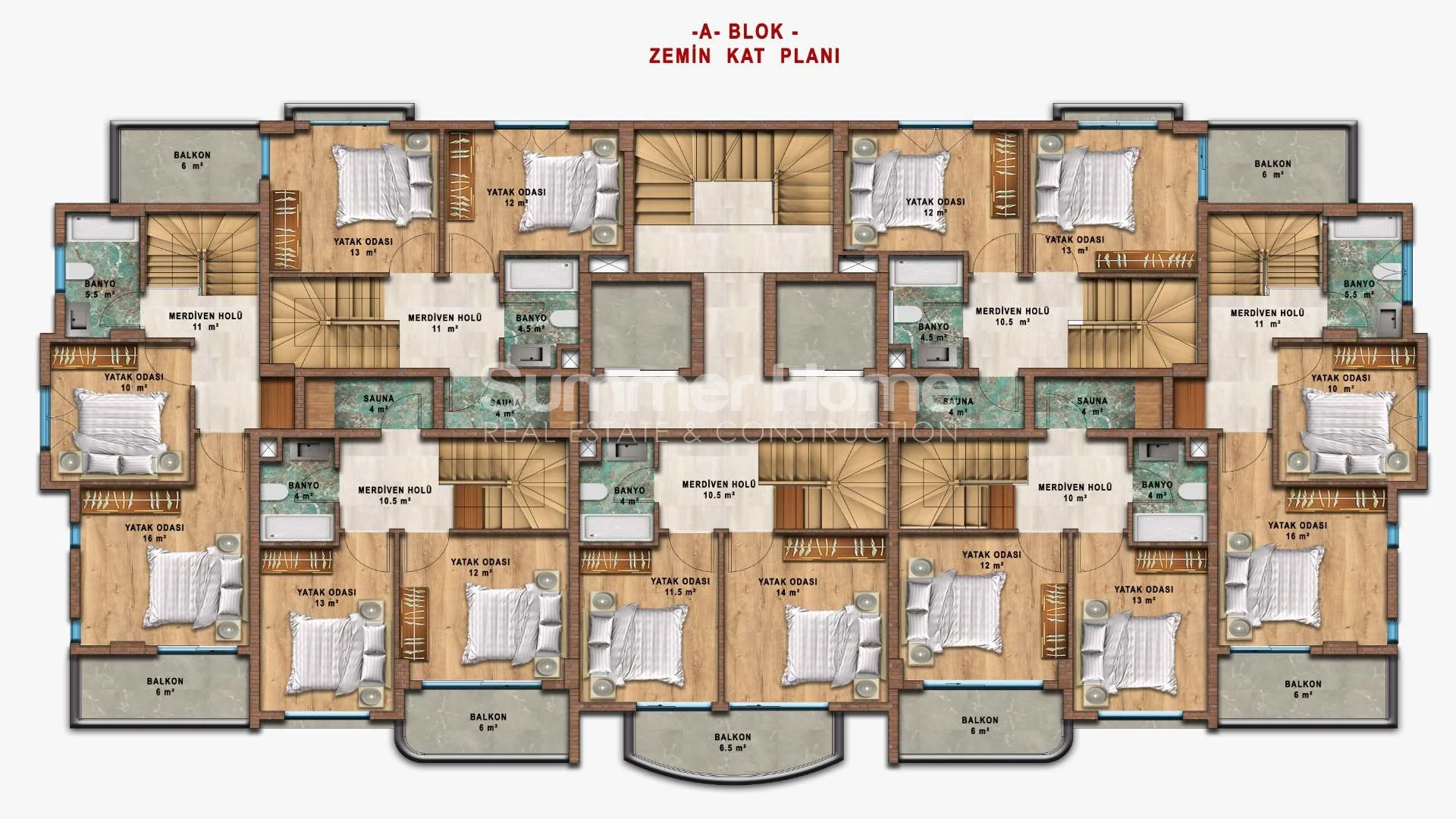 آپارتمان‌های نفیس با دید دریا برای فروش در ترکلر plan - 49