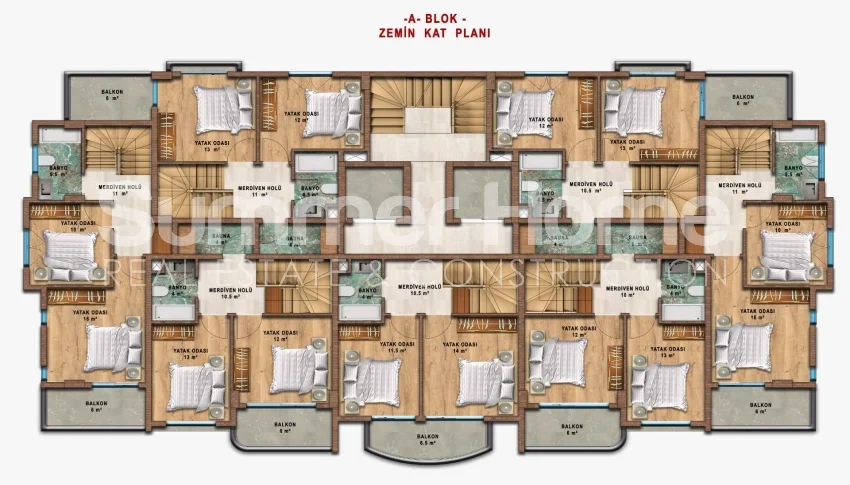 fantastisch appartementen met zeezicht te koop in Turkler Plan - 57