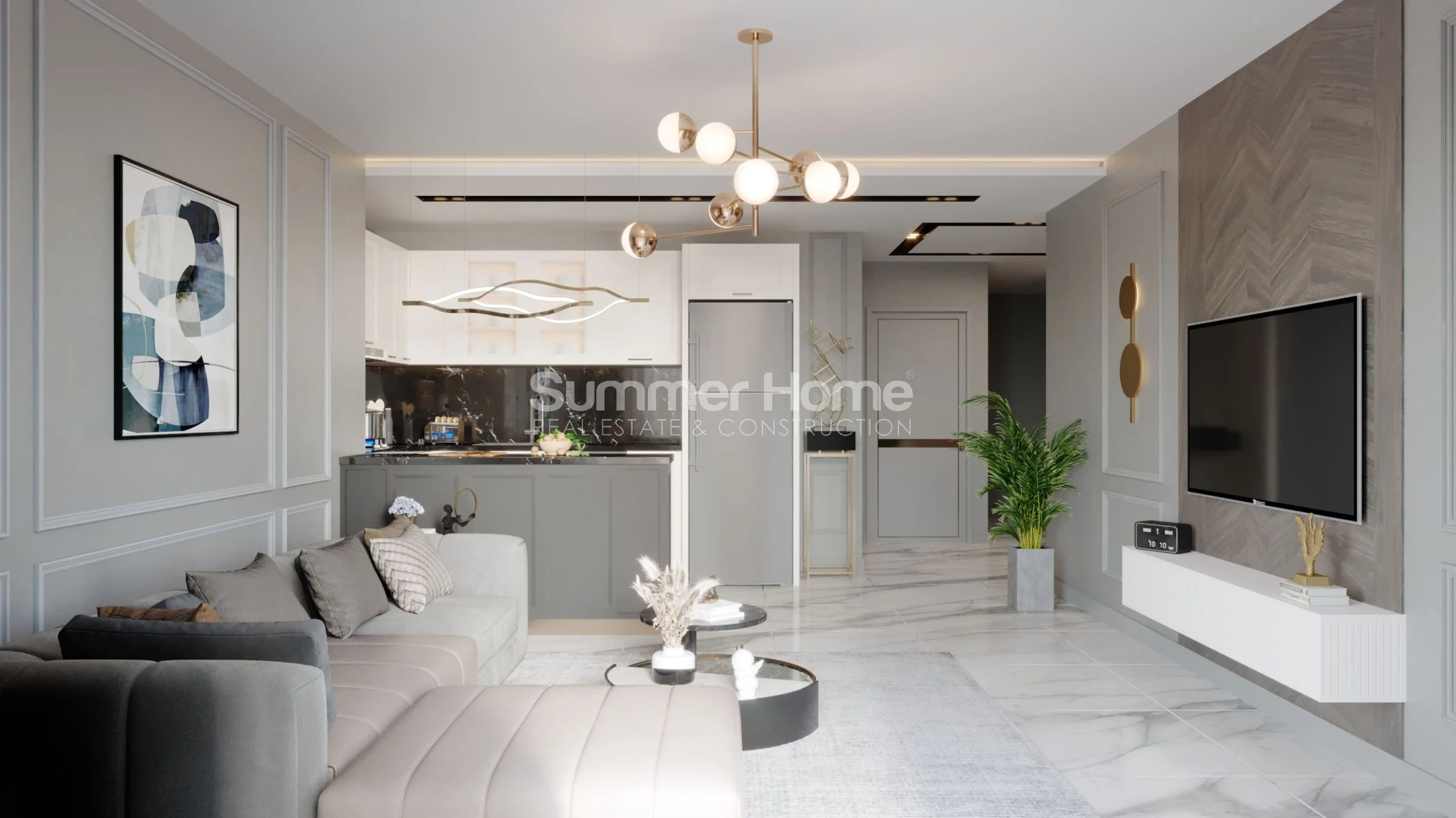 آپارتمان‌های نفیس با دید دریا برای فروش در ترکلر interior - 26