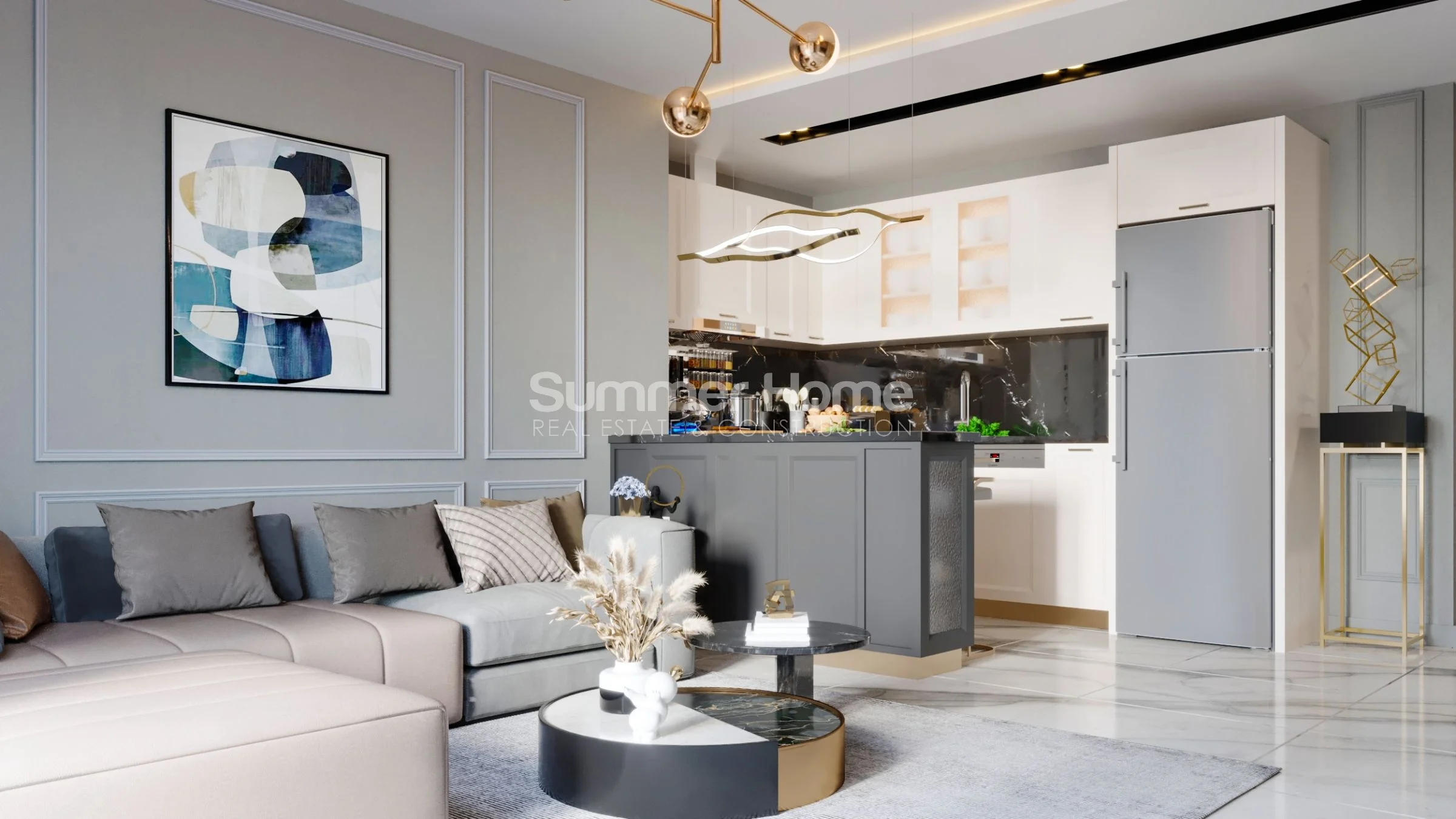 آپارتمان‌های نفیس با دید دریا برای فروش در ترکلر interior - 30