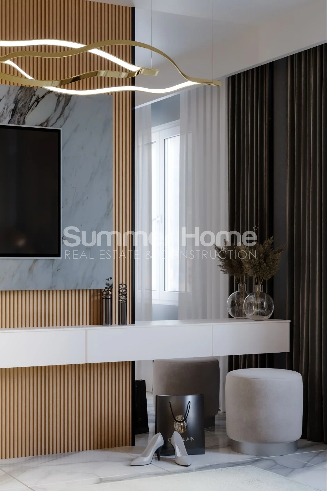 آپارتمان‌های نفیس با دید دریا برای فروش در ترکلر interior - 38