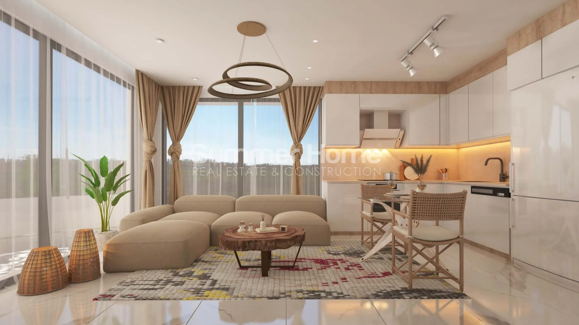 آپارتمان هایی با معماری خیره‌کننده در منطقه سرسبز اوبا interior - 24